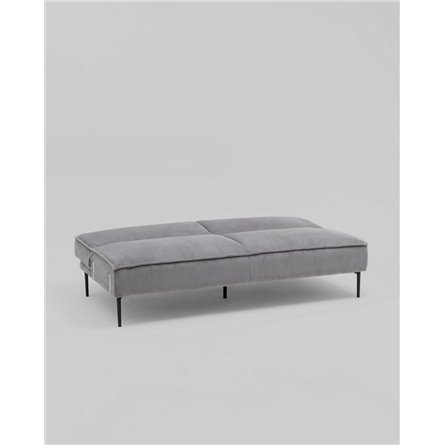 Диван прямой|Stool Group|Кассель велюр рельефный светло-серый