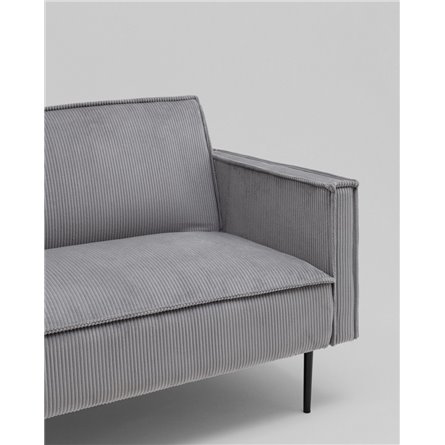 Диван прямой|Stool Group|Кассель велюр рельефный светло-серый