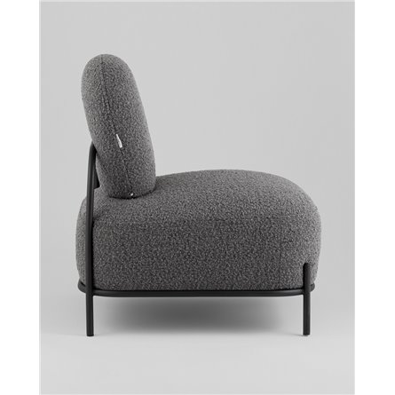 ||Стоун new ткань букле тёмно-серый