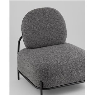 ||Стоун new ткань букле тёмно-серый