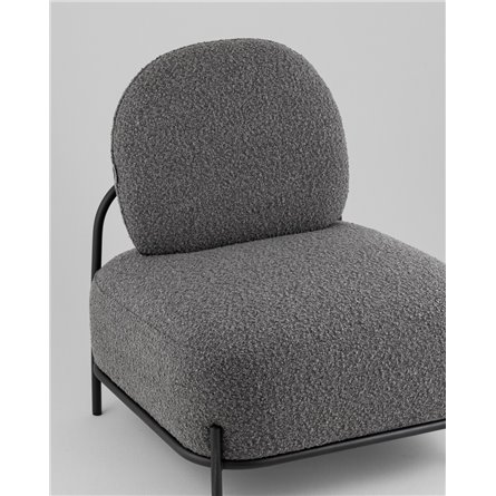 ||Стоун new ткань букле тёмно-серый