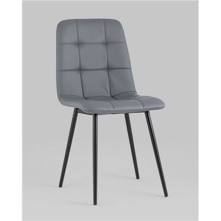 ||Oliver экокожа серый обеденный ножки металл черный