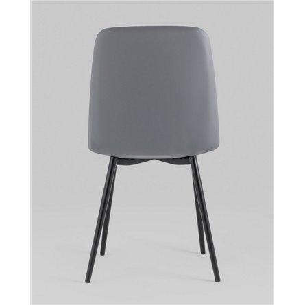 ||Oliver экокожа серый обеденный ножки металл черный