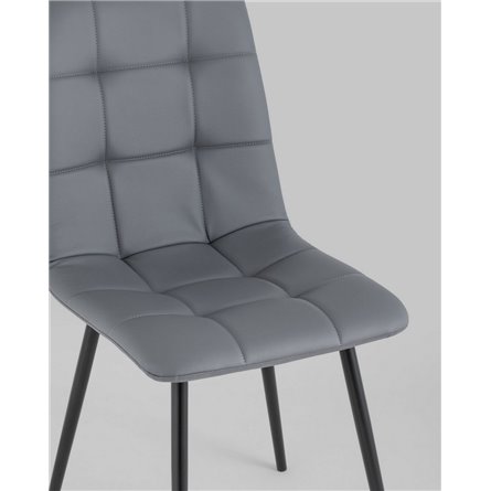 ||Oliver экокожа серый обеденный ножки металл черный