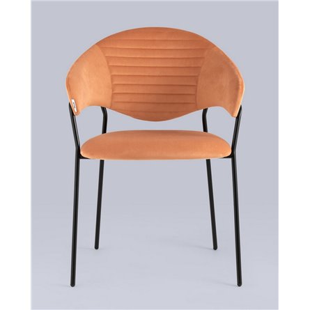 ||Алексис велюр оранжевый ножки металл черные 2 шт