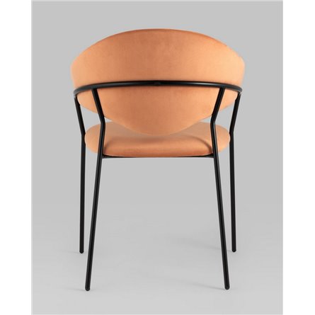 ||Алексис велюр оранжевый ножки металл черные 2 шт