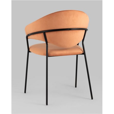 ||Алексис велюр оранжевый ножки металл черные 2 шт