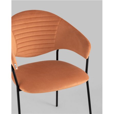 ||Алексис велюр оранжевый ножки металл черные 2 шт