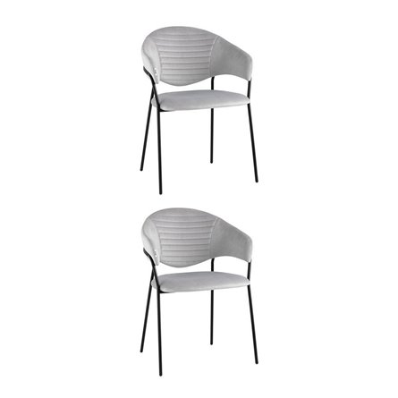 Стул Алексис велюр серый 2 шт