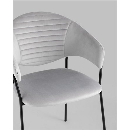 ||Алексис велюр серый ножки металл черные 2 шт