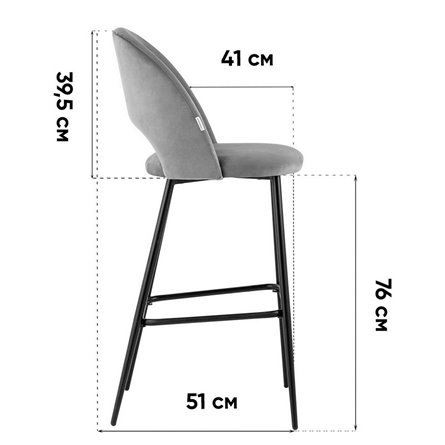 ||Меган обивка велюр зеленый ножки металл черные 2 шт