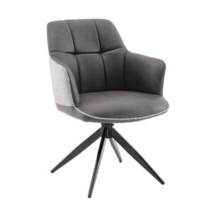 Стул обеденный Naya серый экокожа букле