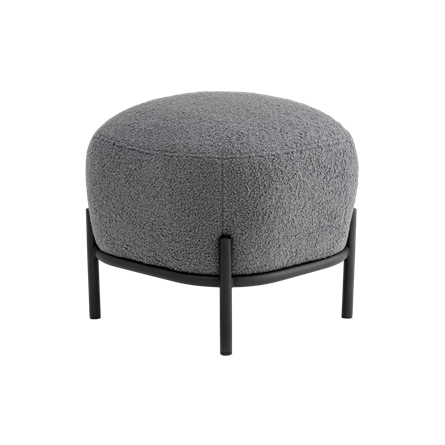 Пуф Стоун букле Fluffy темно-серый