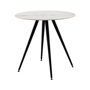 Стол Ники круглый столешница керамика Ice Jade 800