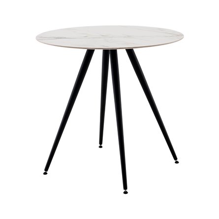 Стол Ники круглый столешница керамика Ice Jade 800