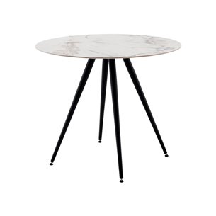 Стол Ники круглый столешница керамика Ice Jade 900