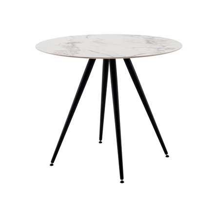 Стол Ники круглый столешница керамика Ice Jade 900