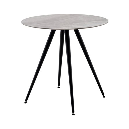 Стол Ники круглый столешница керамика Italian light grey 800