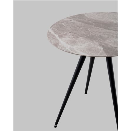 ||Ники круглый столешница керамика Italian light grey 800