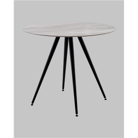 ||Ники круглый столешница керамика Italian light grey 900