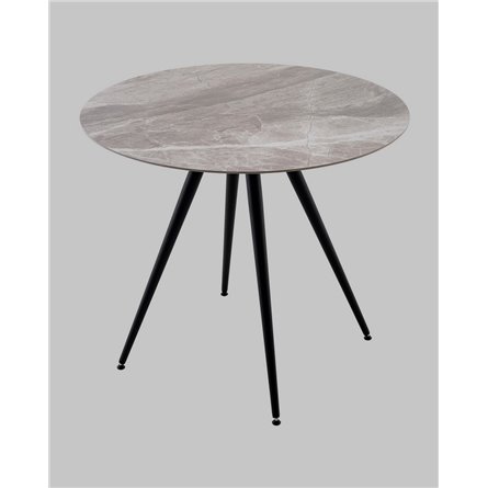 ||Ники круглый столешница керамика Italian light grey 900