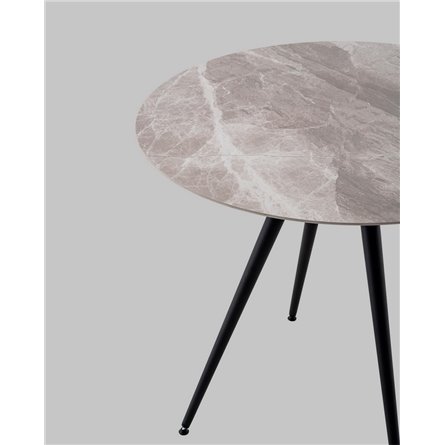 ||Ники круглый столешница керамика Italian light grey 900