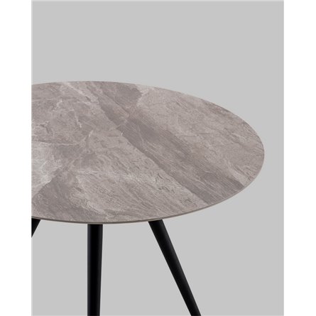 ||Ники круглый столешница керамика Italian light grey 900