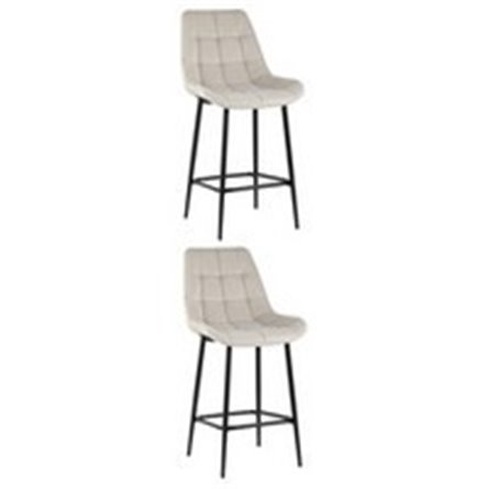Стул полубарный Флекс велюр бежевый 2 шт.