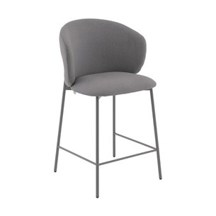 Стул полубарный Блейз велюр серый