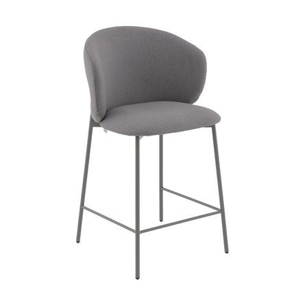 Стул полубарный Блейз велюр серый