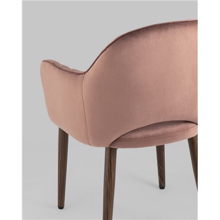 Стул|Stool Group|Венера диамант велюр пыльно-розовый мебельная ткань велюр