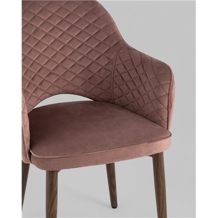 Стул|Stool Group|Венера диамант велюр пыльно-розовый мебельная ткань велюр