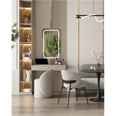 Пуф|Stool Group|Пуф Loreen вращающийся букле светло-серый