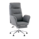Кресло руководителя TopChairs Solid с оттоманкой серый