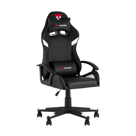 Кресло спортивное TopChairs Warden черно-белый