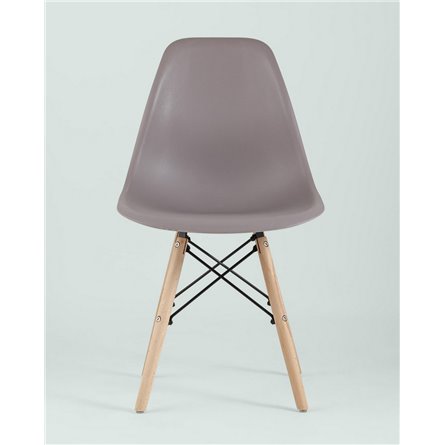 Стул|Stool Group|Eames Style DSW темно-бежевый пластик, стальной каркас, натуральный массив бука