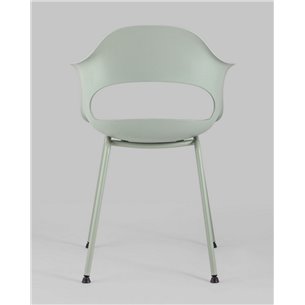 Комплект из четырех стульев|Stool Group|Lady пластик серо-зеленый ножки металл