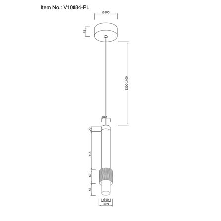 Светильник|Moderli|Moderli V10884-PL Elli подвесной светодиодный