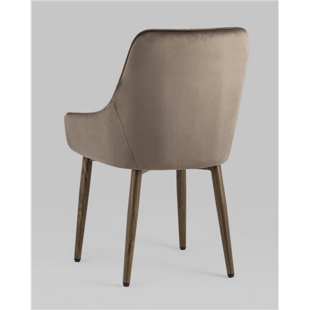 Комплект из четырех стульев|Stool Group|Диана велюр коричневый ножки металл под дерево