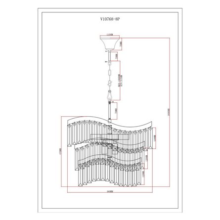 Люстра|Moderli|Moderli V10768-8P Wave подвесная