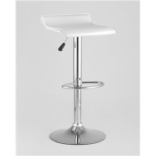 Комплект из двух стульев|Stool Group|Хай-Тек белый, хромированный каркасом с подножкой, металлическое основание, газ-лифт, экоко