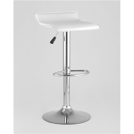 Комплект из двух стульев|Stool Group|Хай-Тек белый, хромированный каркасом с подножкой, металлическое основание, газ-лифт, экоко