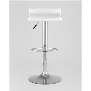 Комплект из двух стульев|Stool Group|Хай-Тек белый, хромированный каркасом с подножкой, металлическое основание, газ-лифт, экоко
