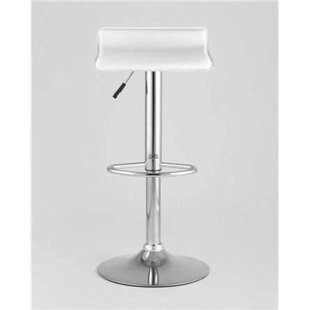 Комплект из двух стульев|Stool Group|Хай-Тек белый, хромированный каркасом с подножкой, металлическое основание, газ-лифт, экоко