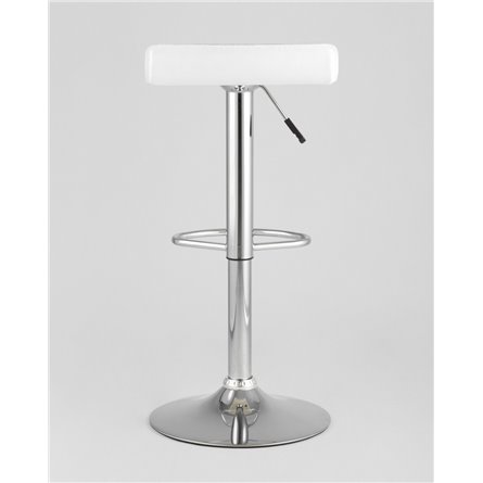 Комплект из двух стульев|Stool Group|Хай-Тек белый, хромированный каркасом с подножкой, металлическое основание, газ-лифт, экоко