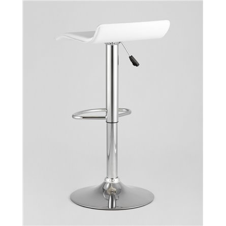 Комплект из двух стульев|Stool Group|Хай-Тек белый, хромированный каркасом с подножкой, металлическое основание, газ-лифт, экоко