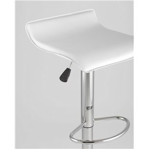 Комплект из двух стульев|Stool Group|Хай-Тек белый, хромированный каркасом с подножкой, металлическое основание, газ-лифт, экоко