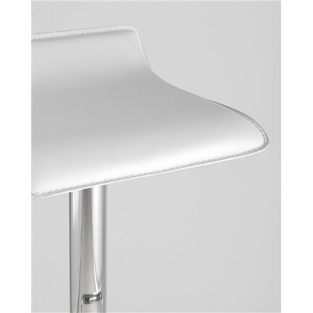 Комплект из двух стульев|Stool Group|Хай-Тек белый, хромированный каркасом с подножкой, металлическое основание, газ-лифт, экоко