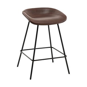 Стул полубарный Фуриоса экокожа коричневый