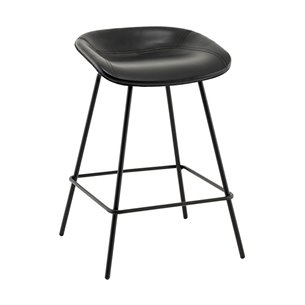 Стул полубарный Фуриоса экокожа чёрный